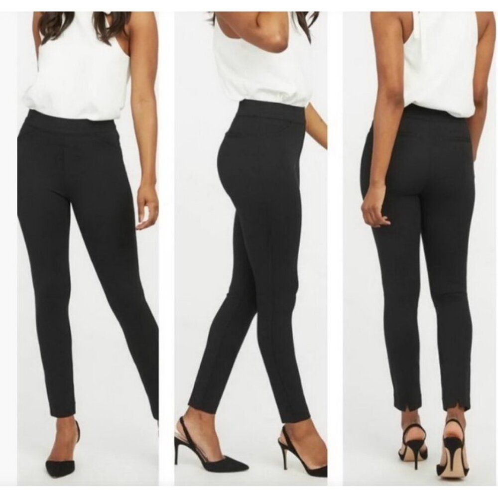 SPANX The Perfect Pant Ankle Back Seam Skinny 20251T, Black, Size S, EUC